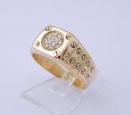 18 karaat Gouden Cartier Ring Herenring Pinkring 12x Diamant, Sieraden, Tassen en Uiterlijk, Ringen, Jw, 20 of groter, Verzenden