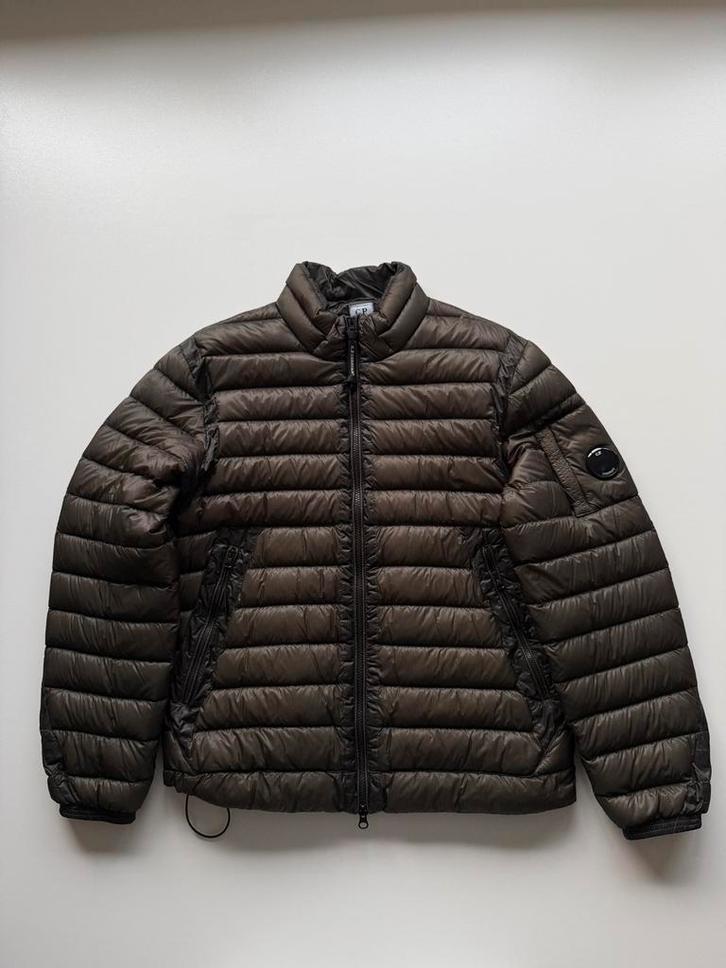 CP company d d shell down jacket M, Kleding | Heren, Jassen | Winter, Gedragen, Maat 48/50 (M), Bruin, Ophalen of Verzenden