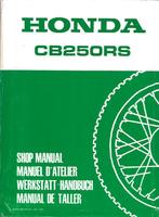 Honda CB250 RS shop manual werkplaatsboek, Motoren, Handleidingen en Instructieboekjes, Ophalen of Verzenden, Honda