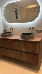 Massief Eiken Badmeubel Chocolate, 100 tot 150 cm, Nieuw, Ophalen of Verzenden, Minder dan 100 cm