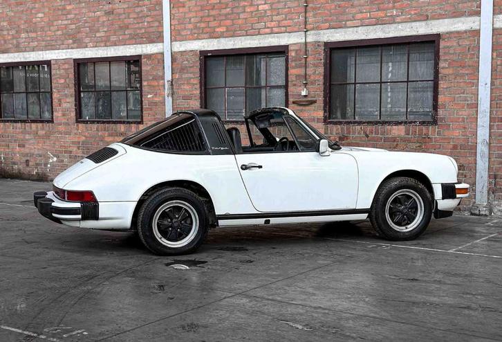 Porsche 911S Targa 2.7 (1976) 6-cilinder, Auto's, Porsche, Particulier, Benzine, Cabriolet, Handgeschakeld, Wit, Zwart, Leder