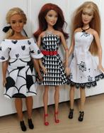 Barbiekleertjes/barbiekleding: Zwart/wit voor Barbie & Curvy, Kinderen en Baby's, Speelgoed | Poppen, Nieuw, Verzenden, Barbie