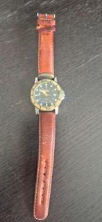 Vintage camel trophy watch met leren band, Overige merken, Staal, Polshorloge, Ophalen of Verzenden
