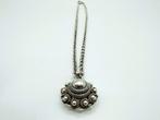 Zilveren jasseronketting met Zeeuwse knop hanger, 40,5 cm