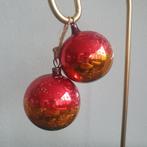 Kerstbal vintage rood geel groen, Gebruikt, ., Ophalen of Verzenden, .