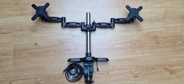 Monitorarm voor 2 schermen met USB aansluitingen beschikbaar voor biedingen