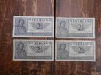 4 biljetten 2,50 gulden - rijksdaalder Juliana, Postzegels en Munten, Bankbiljetten | Nederland, Ophalen of Verzenden, 2½ gulden