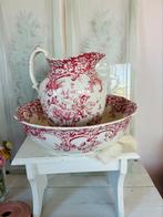 Furnivals Royal rood wit lampetstel antiek uit Engeland, Ophalen
