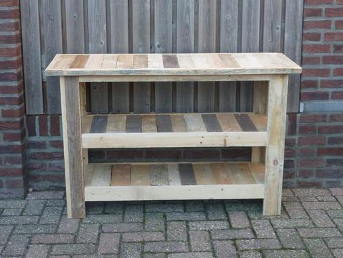 wandtafel, oppottafel, sidetable, tafel voor bbq sloophout, Tuin en Terras, Tuintafels, Nieuw, Rechthoekig, Hout, Ophalen of Verzenden