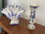 handgeschilderde waaiervingervaas + delft blauw vaas, Ophalen
