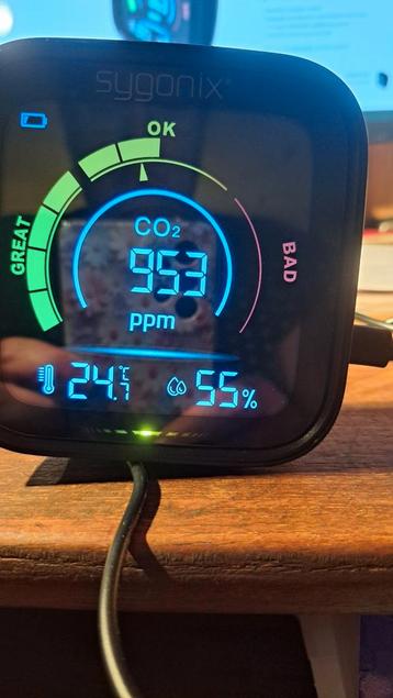 Sygonix Thermo- & Hygrometer met CO2-aanduiding beschikbaar voor biedingen