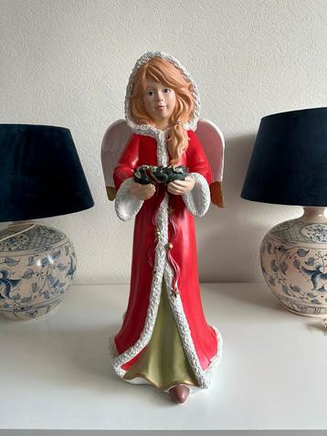 Geweldig mooie aardewerk kerstengel van Goebel beschikbaar voor biedingen