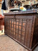 Unieke Antieke Indiase Pitara Kist / Console Kast, Antiek en Kunst, Ophalen of Verzenden