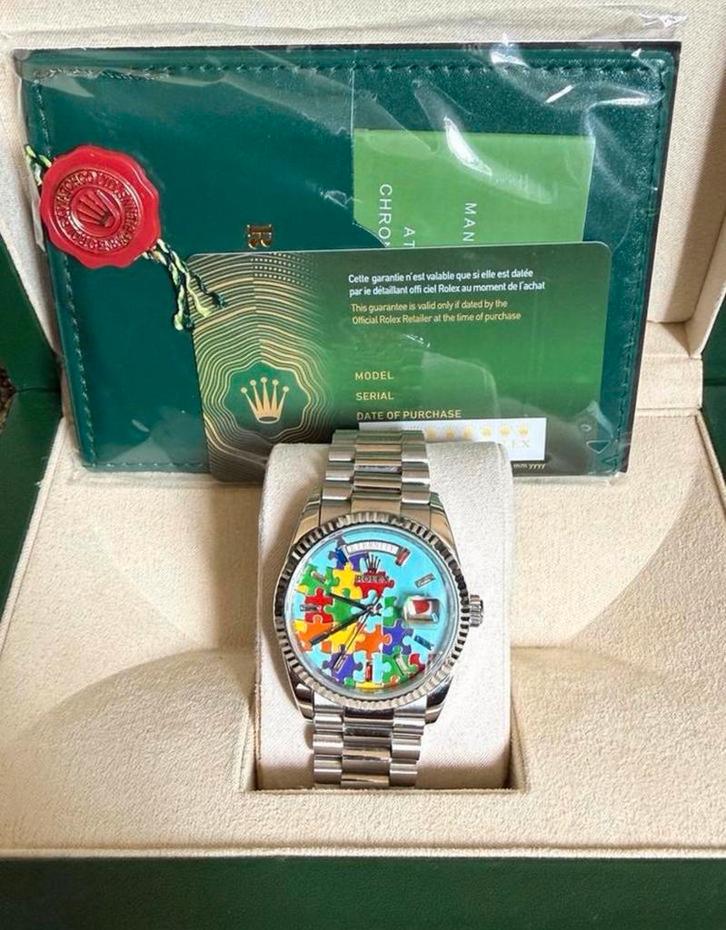 Rolex Day-Date Met Een Unieke Wijzerplaat, Sieraden, Tassen en Uiterlijk, Horloges | Heren, Nieuw, Polshorloge, Rolex, Staal, Staal