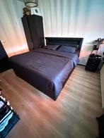 Boxspring 180x200, Ophalen, Gebruikt, Zwart, Tweepersoons
