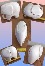 Olifantje wit & gouden porselein, vintage gaaf beeld 8,5 cm!, Verzamelen, Beelden en Beeldjes, Ophalen of Verzenden, Nieuw, Dier