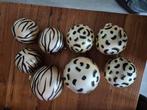 Setje kerstballen zebra/panterprint, Diversen, Kerst, Ophalen of Verzenden