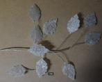 tak kerst herfst winter decoratie bladeren glinster zilver, Ophalen of Verzenden, Zo goed als nieuw