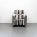 1x Leolux Goncharov Fauteuil Gestreepte Stof - Gepolijst, Minder dan 75 cm, Leer, Ophalen of Verzenden, Zo goed als nieuw