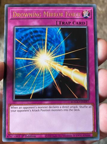 Yu-Gi-Oh! Drowning Mirror Force MAGO 1st Edition ! beschikbaar voor biedingen
