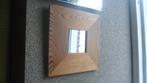 SPIEGEL houten lijst vierkant 25 x 25 cm wandspiegel hout, Ophalen of Verzenden, Gebruikt, Vierkant