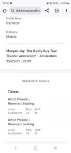 Morgan Jay - 2 tickets voor 25 mei om 22.00 uur, Tickets en Kaartjes, Theater | Cabaret en Komedie, Twee personen, Mei