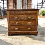 Vintage houten ladekast / commode met 'gouden'  handgrepen, Antiek en Kunst, Ophalen