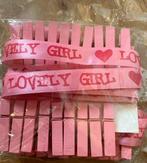 Roze wasknijpers met lint, Ophalen of Verzenden, Nieuw, Materiaal