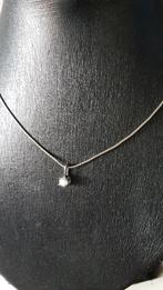 Zilveren ketting met zirconia  925, Ophalen of Verzenden, Zo goed als nieuw, Zilver, Zilver