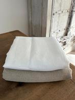 100% linnen - wit & naturel beige, Hobby en Vrije tijd, Stoffen en Lappen, Overige kleuren, 120 cm of meer, Ophalen of Verzenden