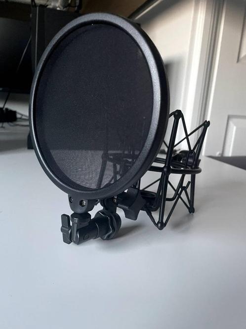 Shock mount voor studio microfoon + popfilter, Muziek en Instrumenten, Microfoons, Nieuw, Studiomicrofoon, Draadloos, Ophalen of Verzenden