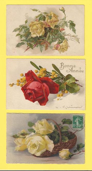 3 x bloemenkaart  -  C. Klein beschikbaar voor biedingen
