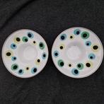 2 vintage emaille Ikea theelicht houders, space age. 5 euro, Antiek en Kunst, Ophalen