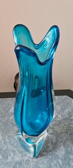 Prachtige lichtblauwe Murano vaas, Ophalen of Verzenden
