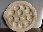 Kerst vis Oesterschaal 12 oesters barbotine oesterbord, Antiek en Kunst, Ophalen of Verzenden