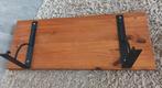 Mooie Houten Plank met smeedijzeren steunen - Console, Gebruikt, Minder dan 25 mm, Grenen, Overige typen