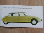 Citroën ID/DS brochure uit de jaren '60, Boeken, Auto's | Folders en Tijdschriften, Ophalen of Verzenden, Zo goed als nieuw, Citroën