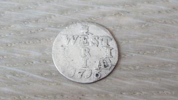 Zilveren provinciale munt Westfrisiae 1716 / bodemvondst beschikbaar voor biedingen