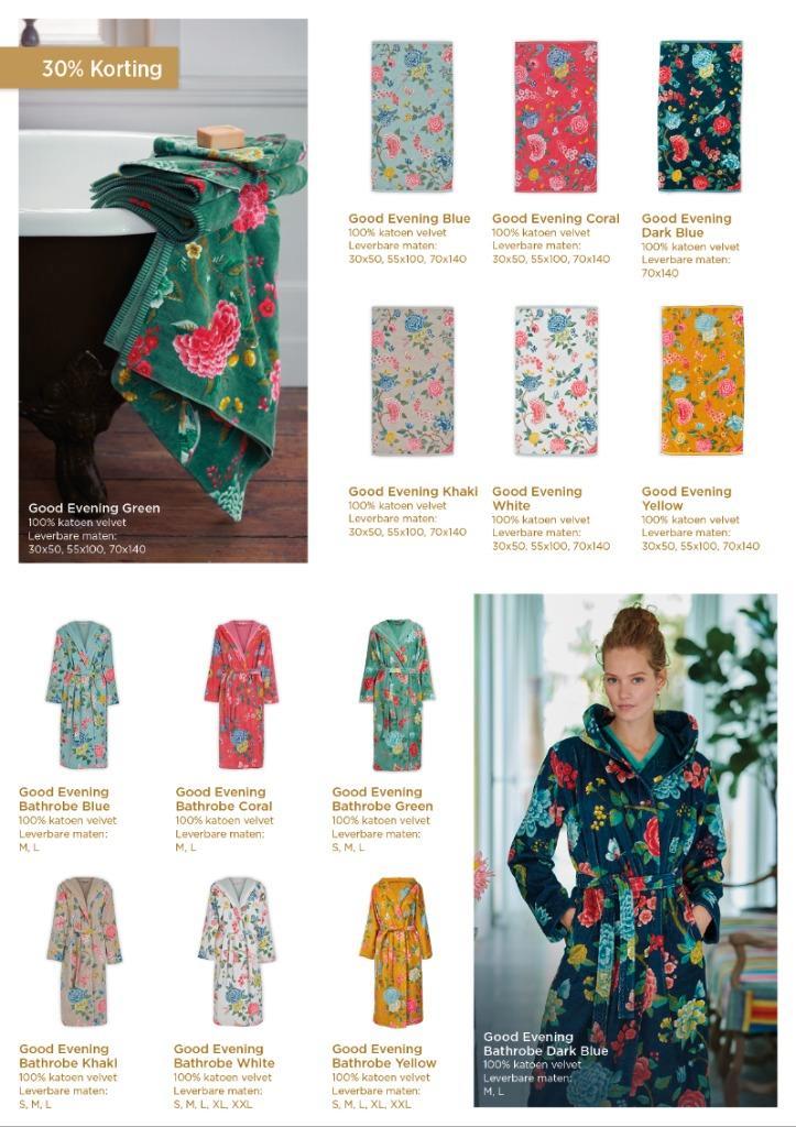 Pip Studio GOOD EVENING handdoek en badjas nu 30% korting, Huis en Inrichting, Badkamer | Badtextiel en Accessoires, Nieuw, Handdoek