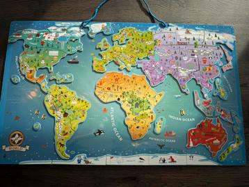 Magnetische wereldkaart puzzel 75x45cm - zgan beschikbaar voor biedingen