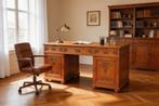 Klassiek vintage bureau – massief hout | uniek stuk, Ophalen, Bureau, Info@degezel.nl, De Gezel