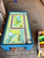 Houten speel trein + bord, Ophalen, Gebruikt