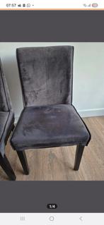 4 eetkamer stoelen Velvet stof, Ophalen, Gebruikt, Stof