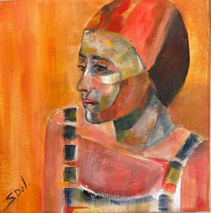 Schilderijtje titel love swimming, Antiek en Kunst, Kunst | Schilderijen | Modern, Ophalen of Verzenden