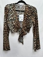 Ganni blouse 38 leopard nieuw mesh top, Kleding | Dames, Ophalen of Verzenden, Zo goed als nieuw, Maat 38/40 (M), Bruin