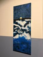 Schilderij zee zonsondergang 40x100, Antiek en Kunst, Ophalen of Verzenden