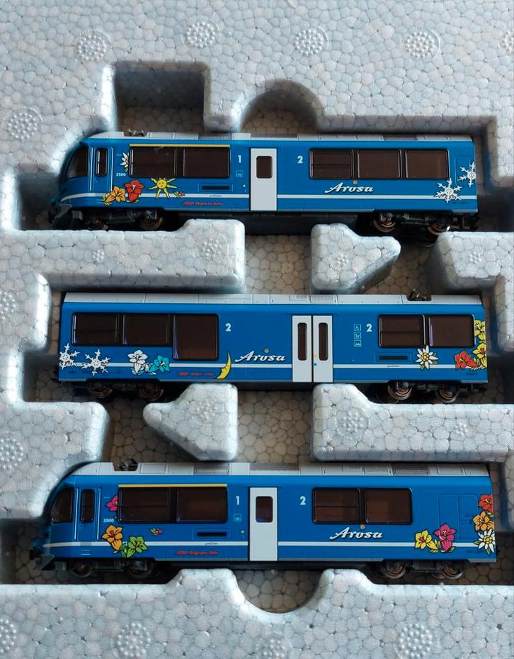 NLK 1302 KATO/NOCH RHÄTISCHE BAHN ALLEGRA AROSA 1/160, Hobby en Vrije tijd, Modeltreinen | N-Spoor, Nieuw, Treinset, Gelijkstroom of Wisselstroom