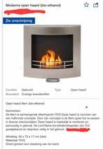 Rvs bio ethanol wand sfeerhaard ..gezellig vlammenspel, Ophalen, Zo goed als nieuw, Vrijstaande haard, Overige soorten