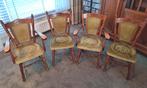 4 robuuste eikenhouten eetkamerstoelen, jaren '80, Ophalen