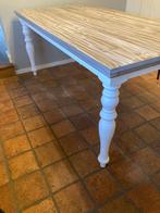 Eetkamertafel hout wit landelijk, Huis en Inrichting, Tafels | Eettafels, Ophalen, 50 tot 100 cm, Zo goed als nieuw, Vijf personen of meer